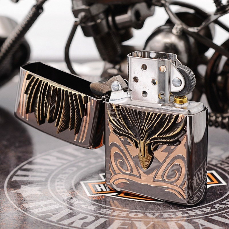 Zippo Chính Hãng Phiên Bản Hàn Quốc FEATHER ICE