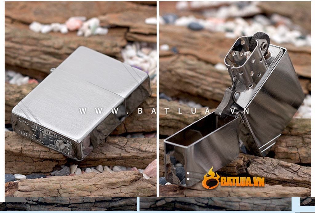 Bật lửa Zippo chính hãng classic khắc vát chéo