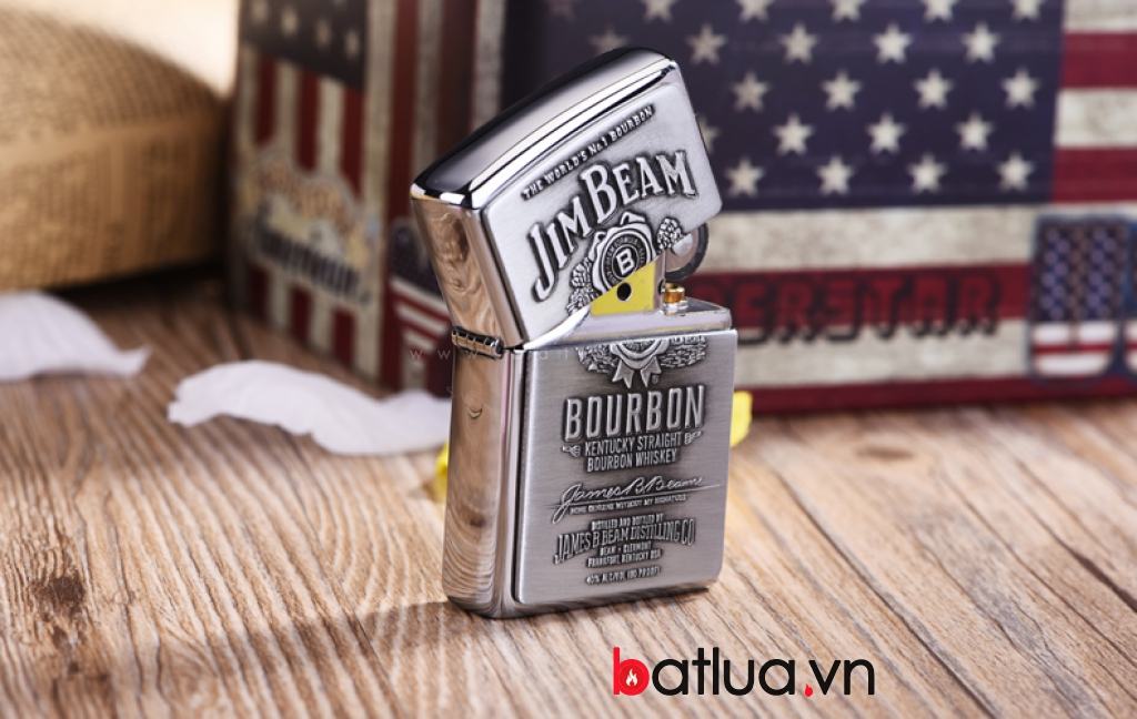 Bật lửa zippo chính hãng nhãn hiệu Jim Beam