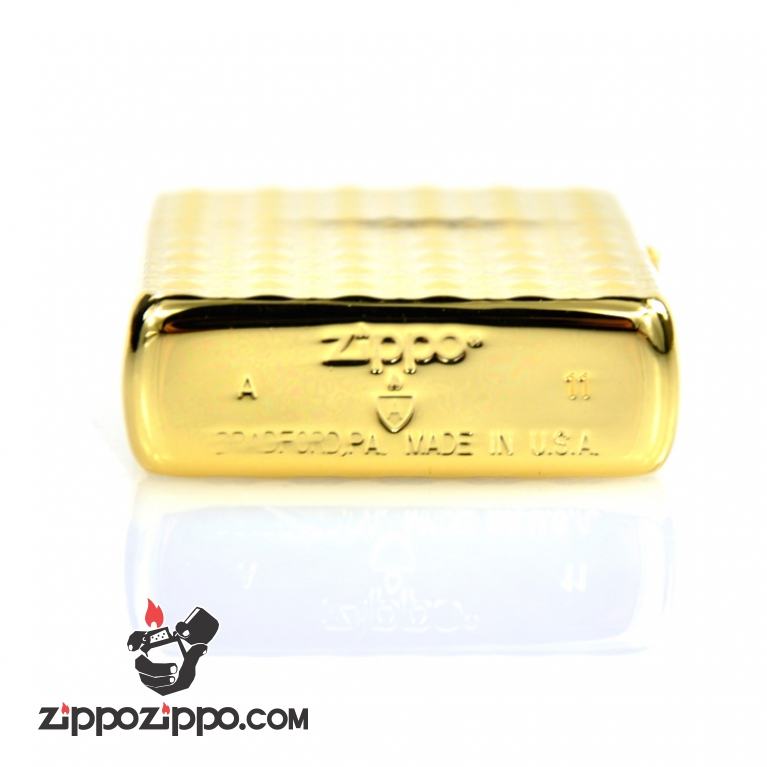 Bật lửa Zippo Đồng trạm khắc nổi hoa văn Original