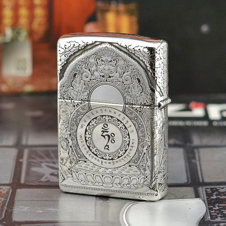 Bật lửa Zippo phiên bản Bạc nguyên khối Goddess of Mercy