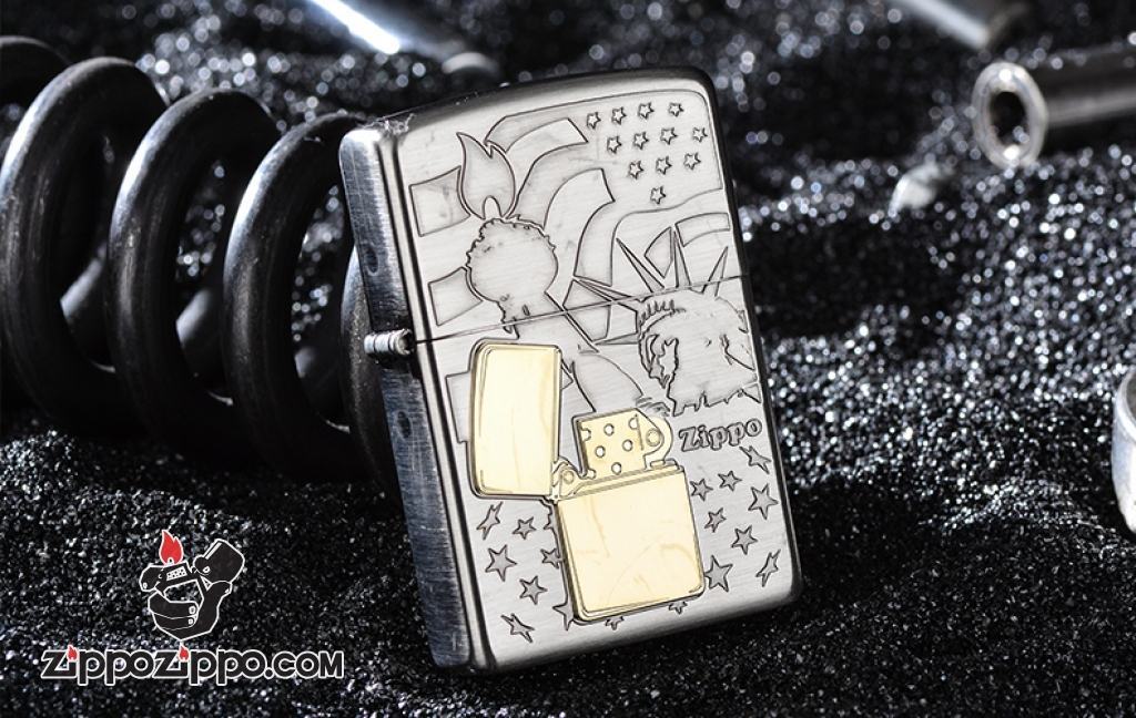 Bật lửa Zippo phiên bản Nhật khắc biểu tượng Mỹ