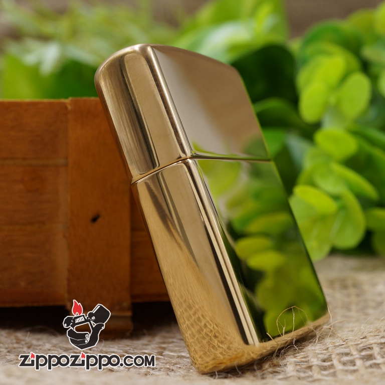 bật lửa zippo vàng bóng khắc Logo USA