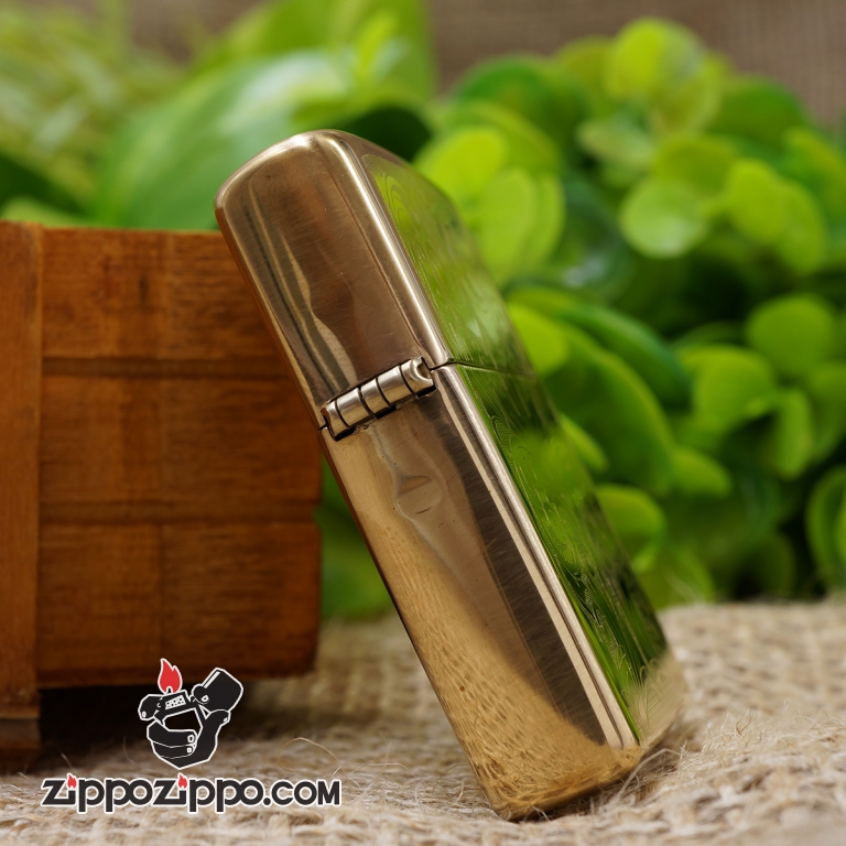 bật lửa zippo vàng bóng khắc Logo USA
