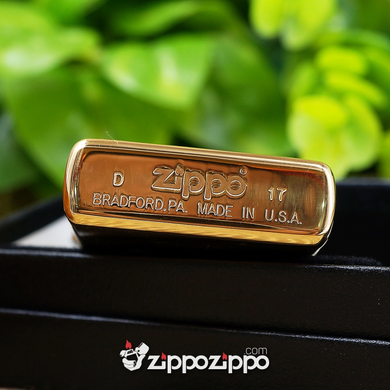 BẬT LỬA ZIPPO CHÍNH HÃNG ĐỒNG VÀNG KHẮC CHA MẸ