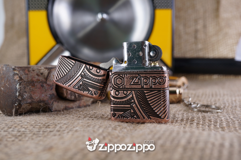 Zippo copper khắc 4 mặt