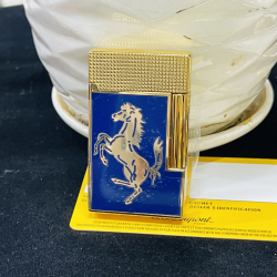 Bật lửa S.T. Dupont Ferrari Xanh Navy – Vàng Cao Cấp  - Dupont phong cách thể thao sang trọng - Mã SP: DP0059