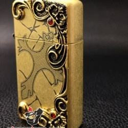 Bật lửa Zippo phiên bản đồng cổ khắc chữ thập - Mã SP: ZPC0457-S