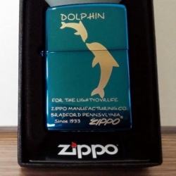 Bật lửa Zippo phiên bản Original in hình cá heo - Mã SP: ZPC0553