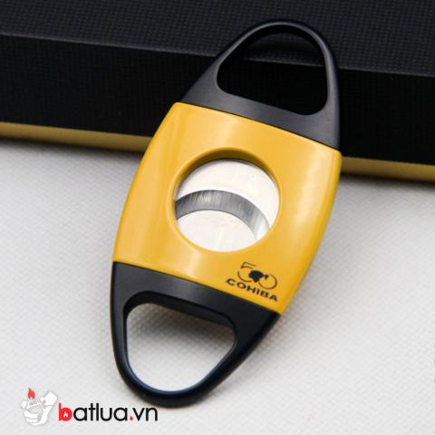 Bộ sản phẩm Bật Lửa xì gà Cohiba Kèm Dao Cắt Màu     Vàng