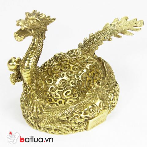 Gạt Tàn XÌ Gà JIfeng Đồng Nguyên Khối Đúc HÌnh Rồng