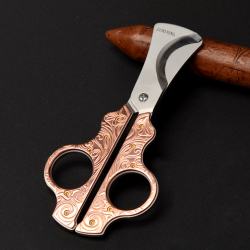 Kéo cắt Cigar Rubinski kiểu cổ điển cấu tạo thép không gỉ màu đồng - Mã SP: PKXG116D