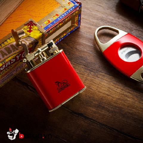Set bộ đựng bật lửa, dao cắt xì gà cao cấp Lubinski