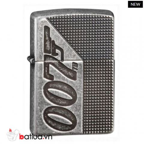 Zippo Armor khắc sâu 360 độ logo phim điệp viên 007