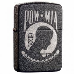 Zippo Chính Hãng Đen Sần In Hình Người Mỹ Và Tù Binh Mất Tích Chiến Tranh - Mã SP: ZPC1267