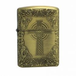 Zippo Chính Hãng Đồng Khắc Hình Chữ Thập Đế Chế La Mã Vỏ Dày Armor - Mã SP: ZPC1095