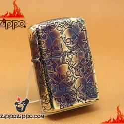 Zippo Chính Hãng Đồng Khắc Thung Lũng Chết Hộp Sọ - Mã SP: ZPC1031